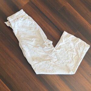 American Eagle Outfitters White Flare & Wide Leg Jeans